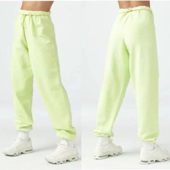 Joah Brown Pants - Joah Brown Oversized Jogger Pant Melon Green Size S/M